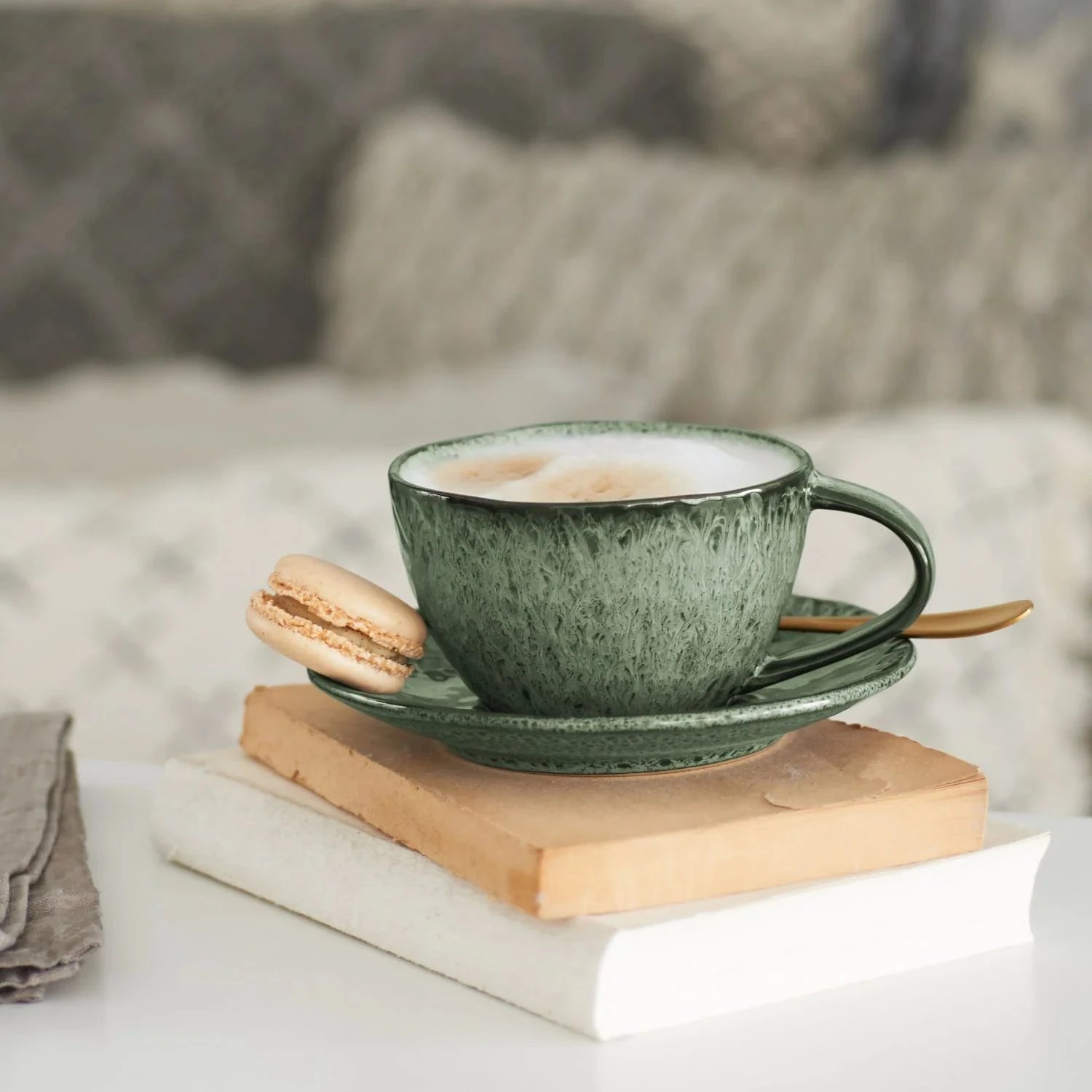 Leonardo Koffieschotel Matera Groen ø 15 Cm 4 Leonardo Koffieschotel Matera Groen ø 15 Cm - Afbeelding 2