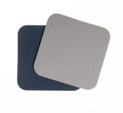 Jay Hill Onderzetters - Vegan Leer - Grijs / Blauw - Dubbelzijdig - 10 X 10 Cm - 6 Stuks -Keukengerei Korting Winkel 061114568001 1 1