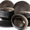 Studio Tavola Serviesset Samos - 18-delig / 6 Personen 2 Studio Tavola Serviesset Samos - 18-delig / 6 Personen -Keukengerei Korting Winkel 1 ST Dark Brown set foto