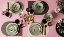 Jay Hill Onderzetters - Vegan Leer - Bruin / Zand - Dubbelzijdig - ø 10 Cm - 6 Stuks 10 Jay Hill Onderzetters - Vegan Leer - Bruin / Zand - Dubbelzijdig - ø 10 Cm - 6 Stuks -Keukengerei Korting Winkel 10 Jay Hill Serviesset Stromboli 16 Delig 7 5