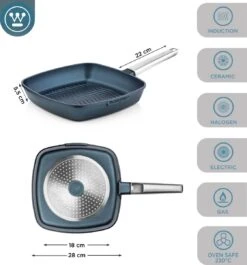 Westinghouse Pannenset Performance (Wokpan + Grillpan) ø 28 Cm - Blauw - Inductie En Alle Andere Warmtebronnen 20 Westinghouse Pannenset Performance (Wokpan + Grillpan) ø 28 Cm - Blauw - Inductie En Alle Andere Warmtebronnen -Keukengerei Korting Winkel 1120x1200 1