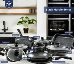Westinghouse Pannenset Black Marble (Grillpan 28 Cm + Wokpan ø 30 Cm) - Inductie En Alle Andere Warmtebronnen -Keukengerei Korting Winkel 1200x1036 1