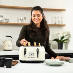 Westinghouse Retro Waterkoker + Broodrooster 4 Sleuven + Staafmixer - Wit -Keukengerei Korting Winkel 1200x1200 193