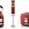 Westinghouse Retro Waterkoker + Broodrooster 2 Sleuven + Staafmixer - Rood -Keukengerei Korting Winkel 1200x698