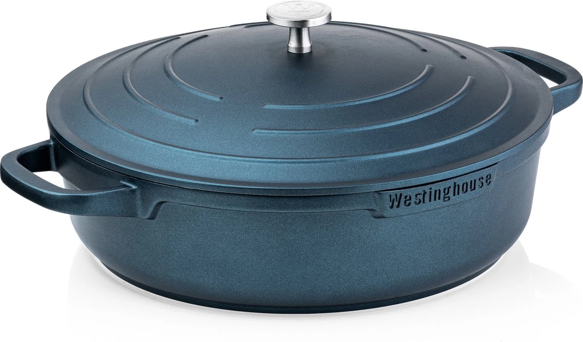 Westinghouse Pannenset Performance (Braadpan + Hapjespan) ø 28 Cm - Blauw - Inductie En Alle Andere Warmtebronnen 7 Westinghouse Pannenset Performance (Braadpan + Hapjespan) ø 28 Cm - Blauw - Inductie En Alle Andere Warmtebronnen - Afbeelding 5