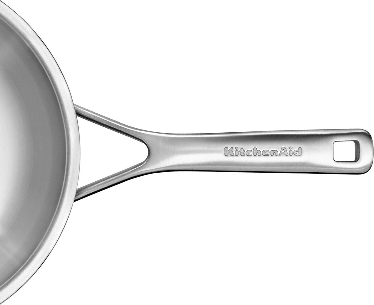 KitchenAid Wokpan - Multi-Ply RVS - ø 28 Cm / 3.6 Liter 7 KitchenAid Wokpan - Multi-Ply RVS - ø 28 Cm / 3.6 Liter - Afbeelding 5
