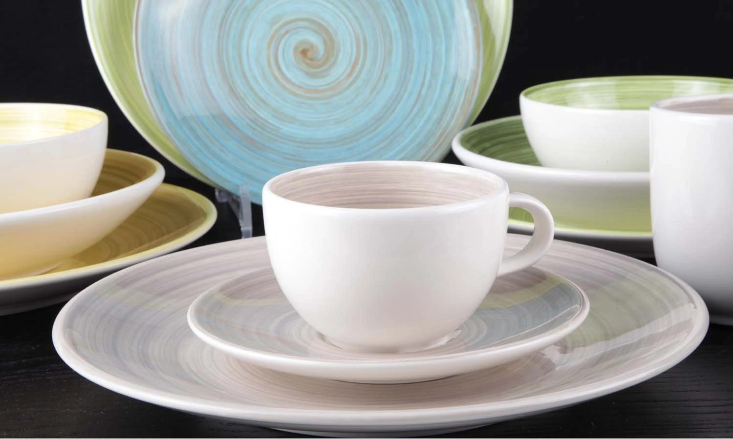 Cosy & Trendy Dinerbord Turbolino Blauw ø 27 Cm 4 Cosy & Trendy Dinerbord Turbolino Blauw ø 27 Cm - Afbeelding 2