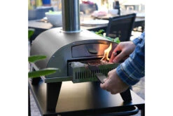 ZiiPa Pizza Oven Piana - Houtgestookt - Met Thermometer - Leisteen - Voor ø 30 Cm Pizza's - Roterende Pizzasteen -Keukengerei Korting Winkel 159597