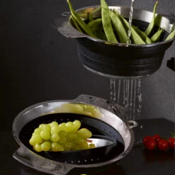 Rosle Vergiet - RVS / Siliconen - ø 24 Cm - Opvouwbaar -Keukengerei Korting Winkel 16124 05 Seiher faltbar schwarz 24cm