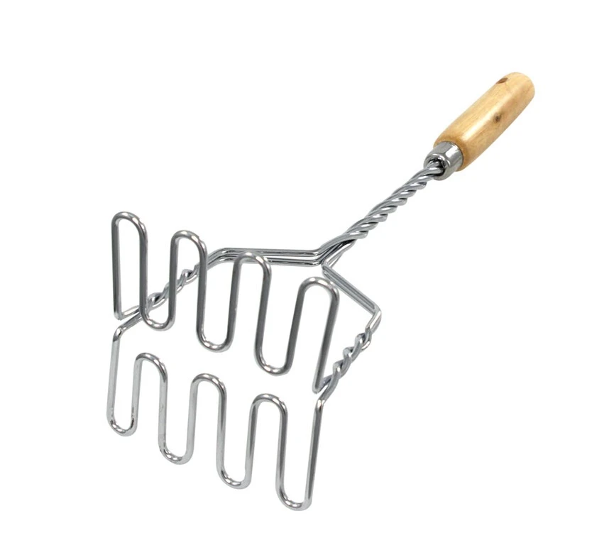 Kitchen Tools Aardappelstamper - Houten Handgreep - 37 Cm 3 Kitchen Tools Aardappelstamper - Houten Handgreep - 37 Cm