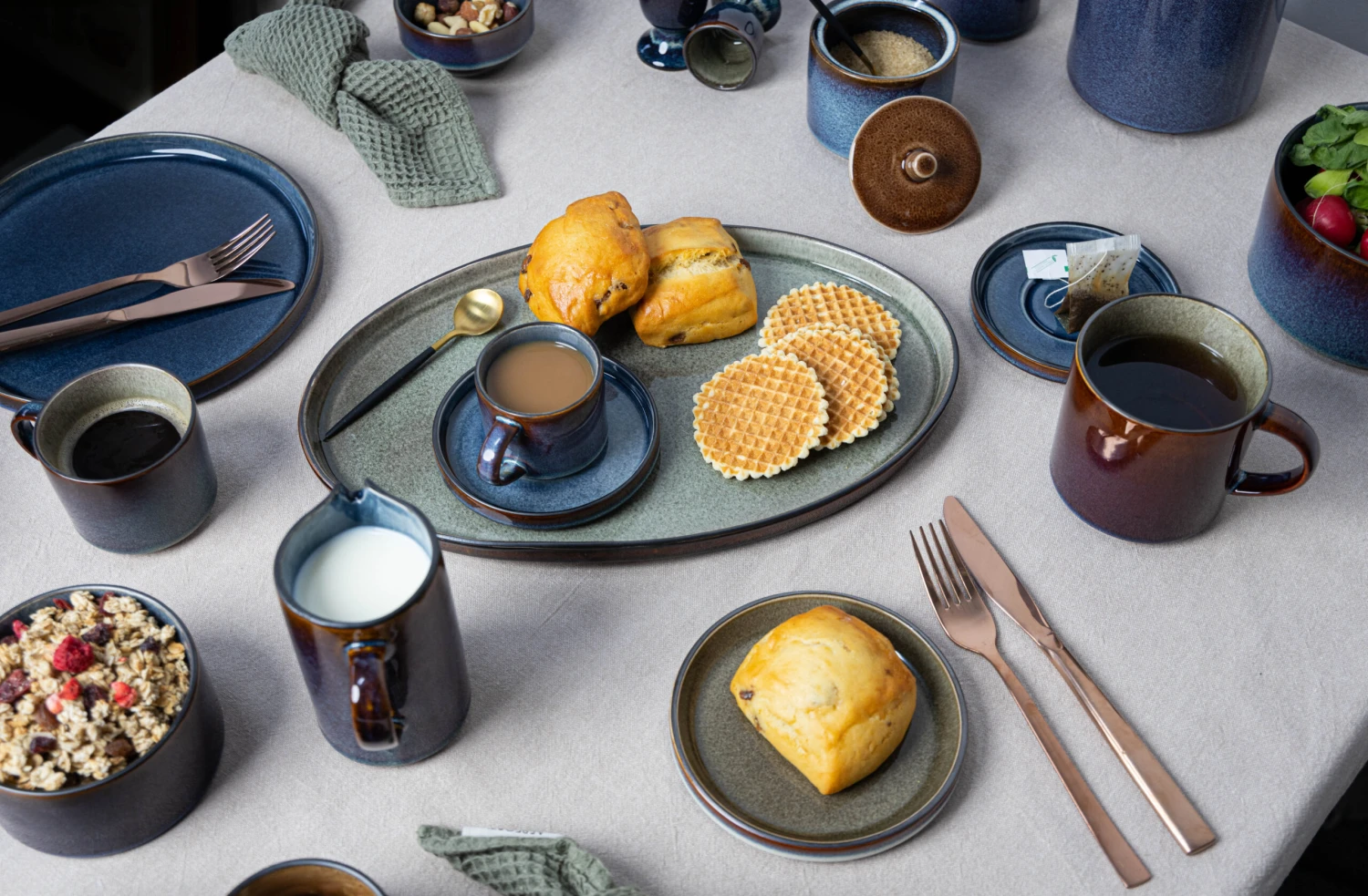 Cosy & Trendy Espresso Schotel Quintana Blue ø 12 Cm 6 Cosy & Trendy Espresso Schotel Quintana Blue ø 12 Cm - Afbeelding 4