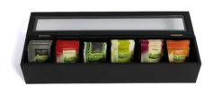Sakura Tea Theedoos - Zwart - 6-vaks - Met Fluweel - 43 X 9 Cm 10 Sakura Tea Theedoos - Zwart - 6-vaks - Met Fluweel - 43 X 9 Cm -Keukengerei Korting Winkel 3 6 vaks lang 8