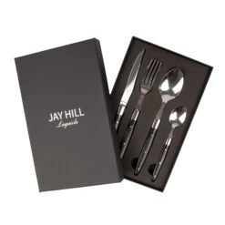 Jay Hill Bestekset Laguiole - Zwart - 24 Delig / 6 Personen 15 Jay Hill Bestekset Laguiole - Zwart - 24 Delig / 6 Personen -Keukengerei Korting Winkel 3 8720812849643 2 2