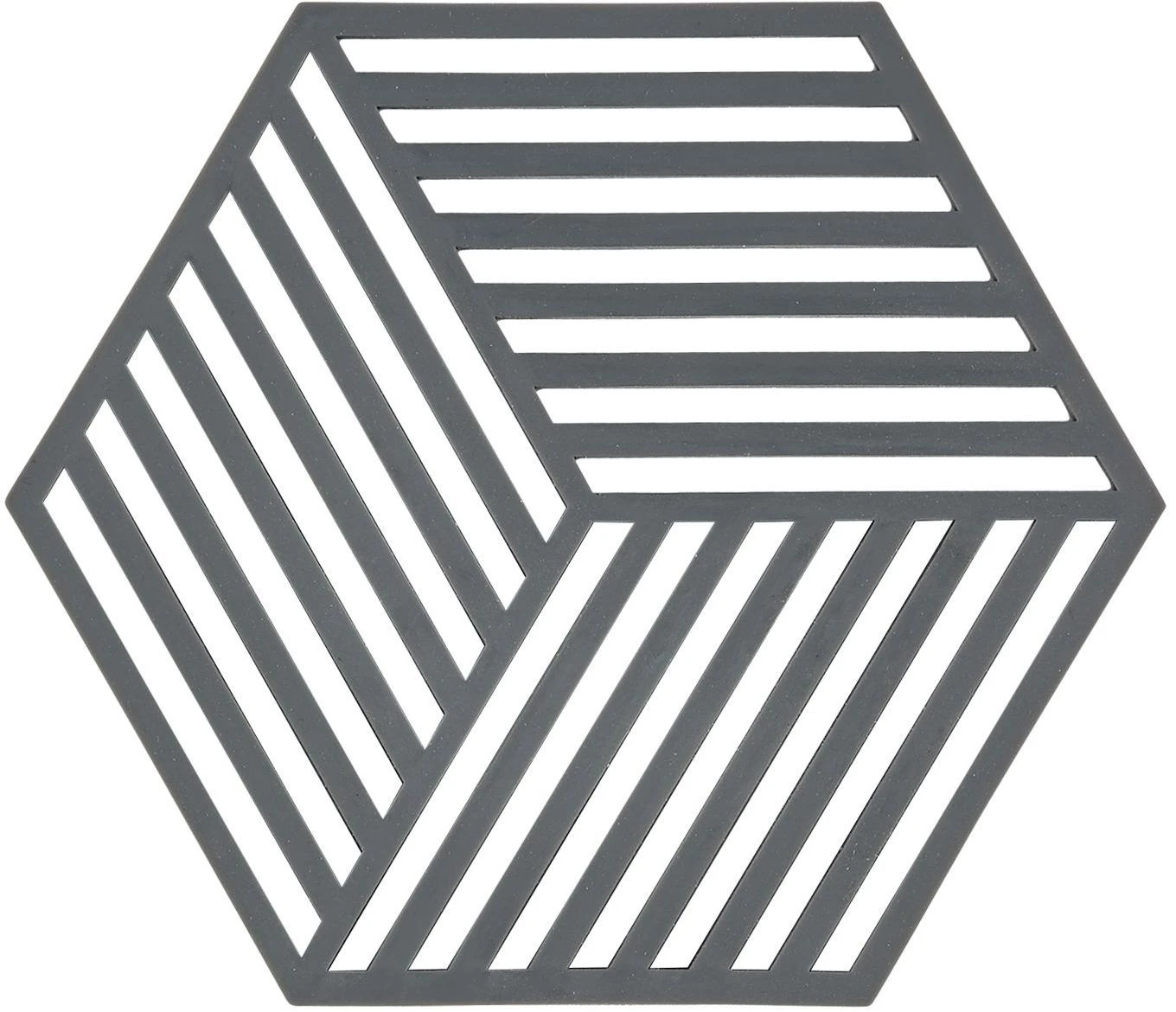 Zone Denmark Pannenonderzetter Hexagon - Cool Grey - 16 X 14 Cm 3 Zone Denmark Pannenonderzetter Hexagon - Cool Grey - 16 X 14 Cm