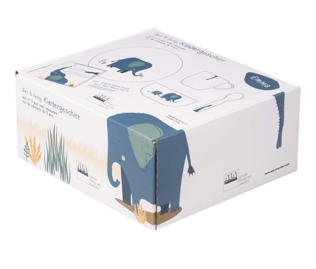 ASA Selection Kinderservies Kids Emma Olifant 5-delig 4 ASA Selection Kinderservies Kids Emma Olifant 5-delig - Afbeelding 2