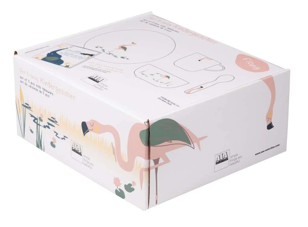 ASA Selection Kinderservies Kids Fiona Flamingo 5-delig 6 ASA Selection Kinderservies Kids Fiona Flamingo 5-delig - Afbeelding 4
