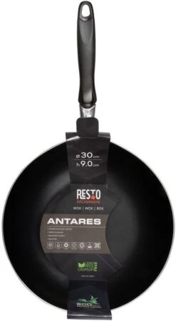 Resto Kitchenware Wokpan Antares - ø 30 Cm - Standaard Anti-aanbaklaag -Keukengerei Korting Winkel 4260709010144