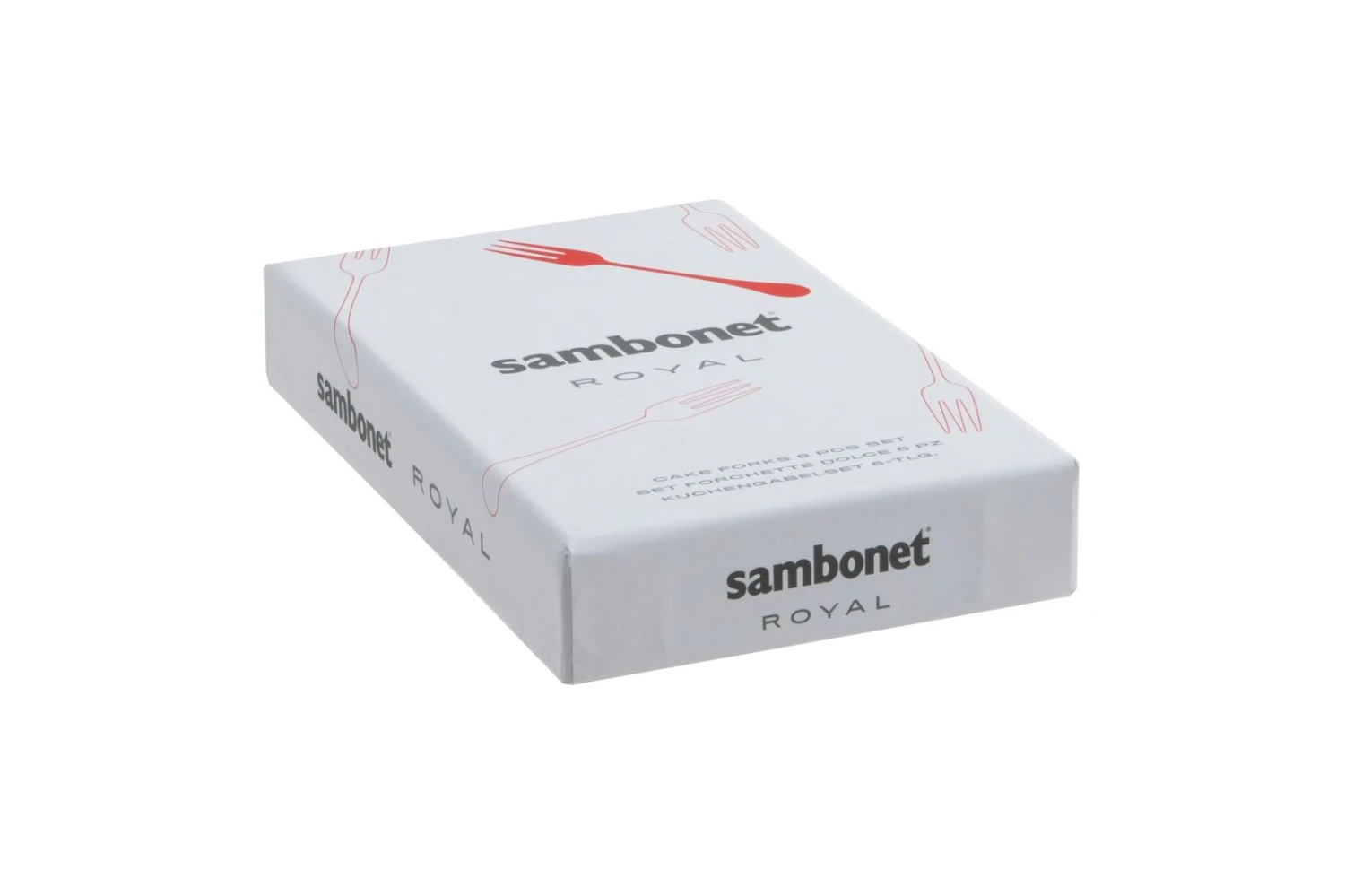 Sambonet Gebaksvorkjes Royal Zilver 6 Stuks 4 Sambonet Gebaksvorkjes Royal Zilver 6 Stuks - Afbeelding 2