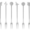 Sambonet Gebaksvorkjes Party Fashion Antique Zilver 6 Stuks -Keukengerei Korting Winkel 52649C52
