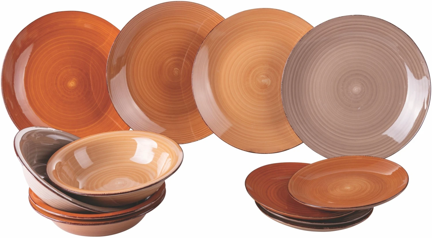 Villa D'Este Serviesset Baita - Chocolate - 12-delig / 4 Personen 3 Villa D'Este Serviesset Baita - Chocolate - 12-delig / 4 Personen