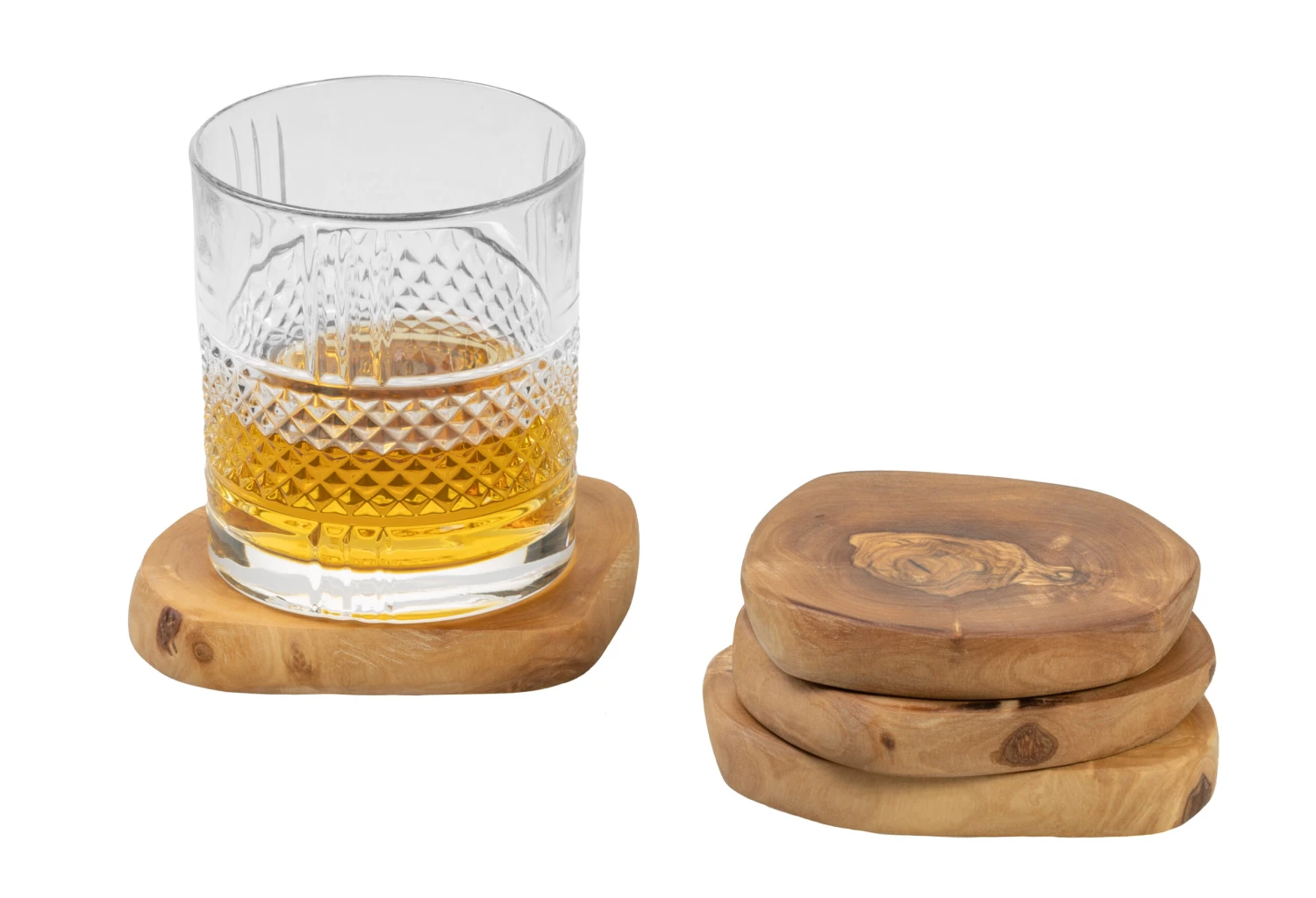 Jay Hill Onderzetters Tunea - Olijfhout - ø 10 Cm - 4 Stuks 4 Jay Hill Onderzetters Tunea - Olijfhout - ø 10 Cm - 4 Stuks - Afbeelding 2