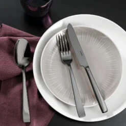 Sambonet Bestekset Flat - Zwart - 30 Delig / 6 Personen 8 Sambonet Bestekset Flat - Zwart - 30 Delig / 6 Personen -Keukengerei Korting Winkel 62712BN1 amb01