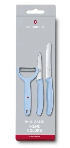 Victorinox Messenset Swiss Classic - Blauw - 3-delig -Keukengerei Korting Winkel 7613329141977