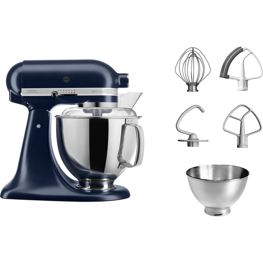 KitchenAid Keukenmachine Artisan - Kantelbare Kop - Ink Blue - 4.8 Liter - 5KSM175PSEIB 4 KitchenAid Keukenmachine Artisan - Kantelbare Kop - Ink Blue - 4.8 Liter - 5KSM175PSEIB - Afbeelding 2