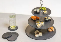 Sareva Etagere / Serveertoren Leisteen 3-Laags 6 Sareva Etagere / Serveertoren Leisteen 3-Laags -Keukengerei Korting Winkel 8720364452896 2