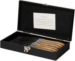 Jay Hill Steakmessen Laguiole - Raw Black - Olijfhout - 6 Stuks -Keukengerei Korting Winkel 8720364453459 3