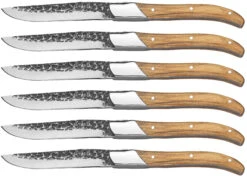 Jay Hill Steakmessen Laguiole - Raw Black - Olijfhout - 6 Stuks -Keukengerei Korting Winkel 8720364453459 4