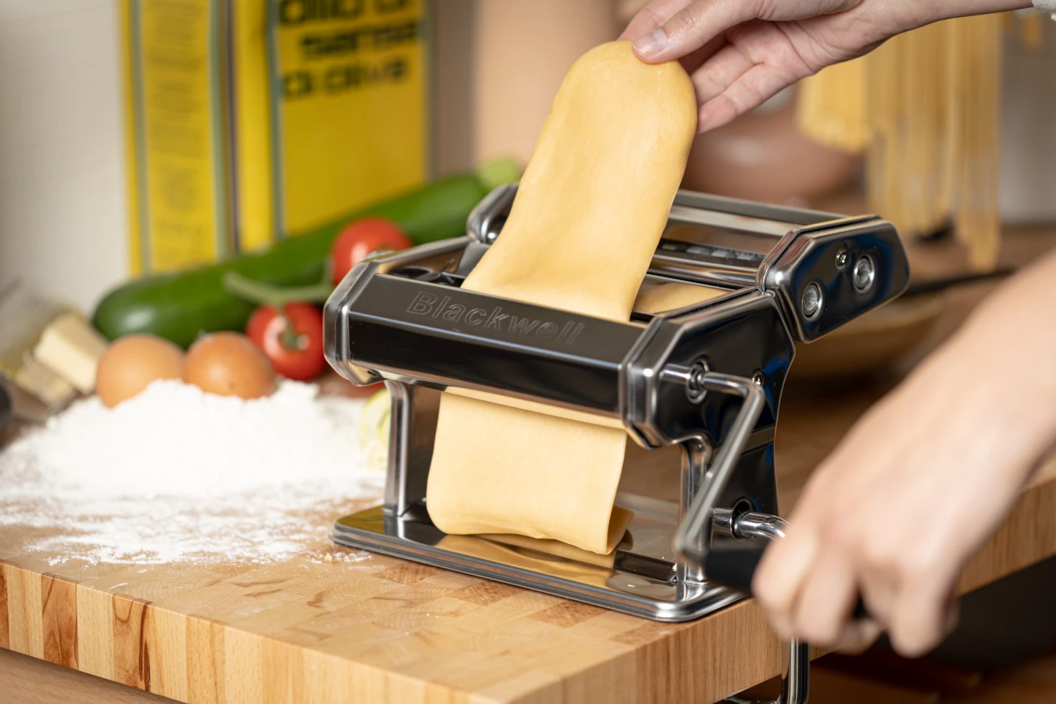 Blackwell Pastamachine Set (met 2 Opzetstukken) - RVS 4 Blackwell Pastamachine Set (met 2 Opzetstukken) - RVS - Afbeelding 2