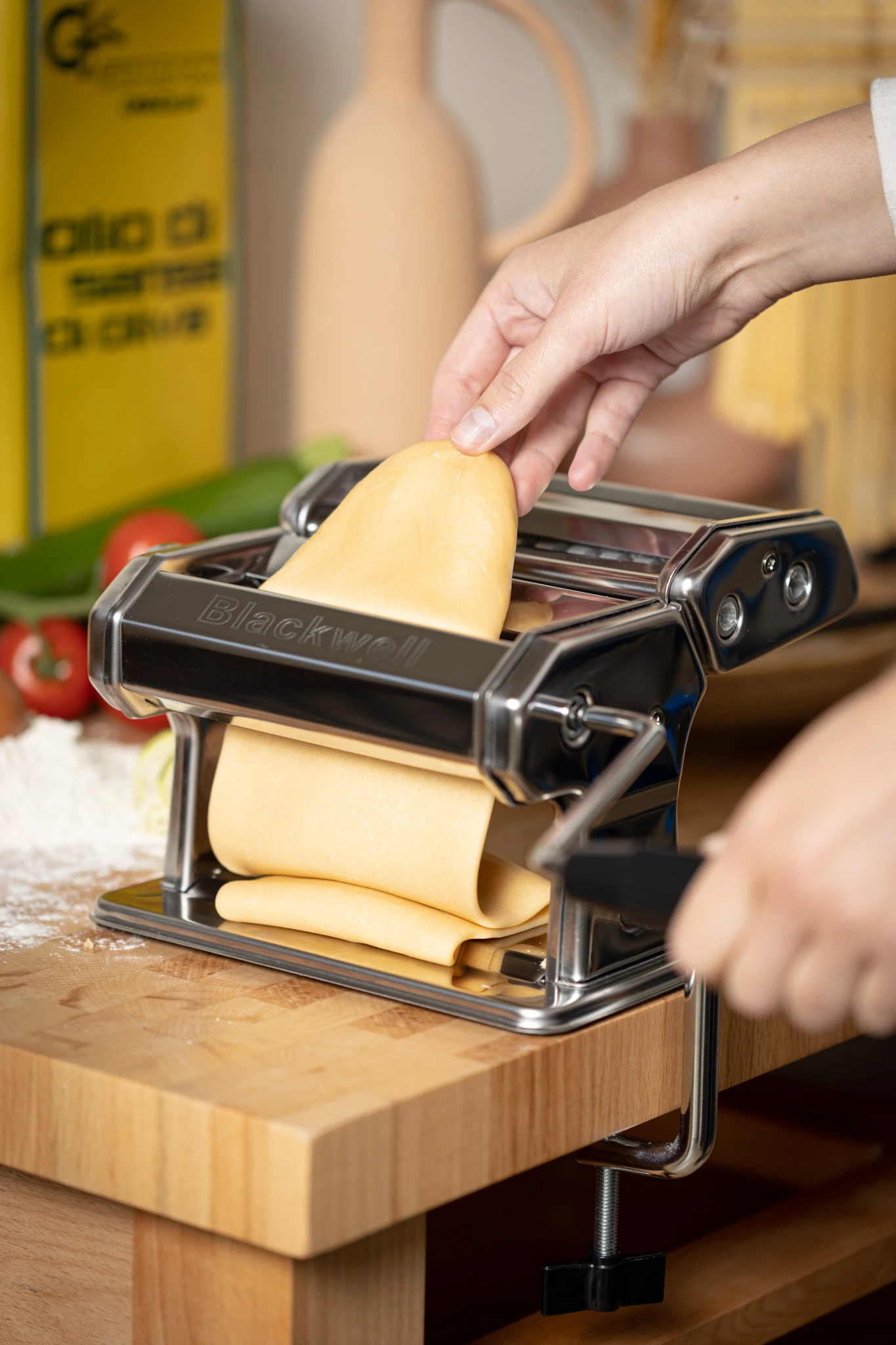 Blackwell Pastamachine Set (met 2 Opzetstukken) - RVS 5 Blackwell Pastamachine Set (met 2 Opzetstukken) - RVS - Afbeelding 3