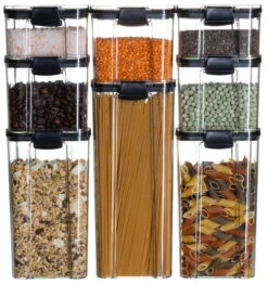 Sareva Voorraadpotten Set - Kunststof - 8 Delige Set