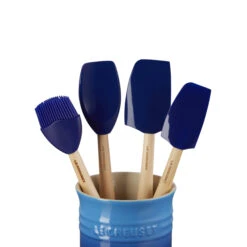 Le Creuset Spatelset - Met Spatelpot - Premium - Azure - 5-delig -Keukengerei Korting Winkel 91057001220000 alt1