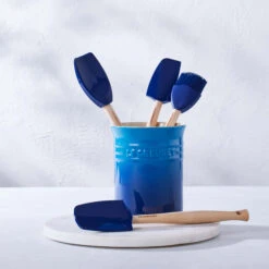 Le Creuset Spatelset - Met Spatelpot - Premium - Azure - 5-delig -Keukengerei Korting Winkel 91057001220000 alt3