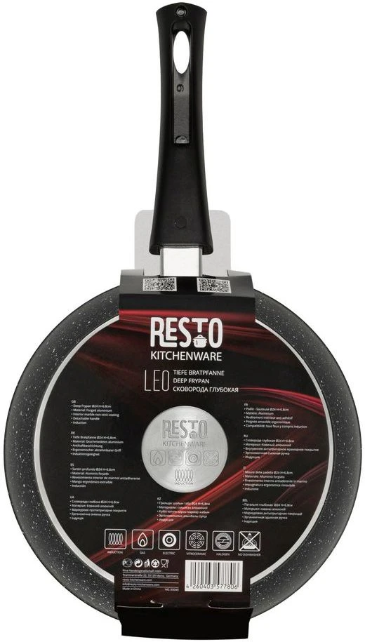 Resto Kitchenware Koekenpan Leo - ø 24 Cm - Standaard Anti-aanbaklaag 8 Resto Kitchenware Koekenpan Leo - ø 24 Cm - Standaard Anti-aanbaklaag - Afbeelding 6