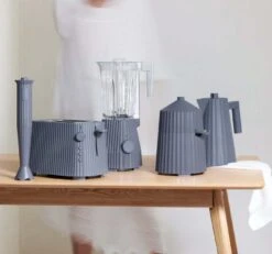 Alessi Citruspers Plissé - Elektrisch - Grijs - Michele De Lucchi - MDL07 G -Keukengerei Korting Winkel Alessi Plisse Grijs 4