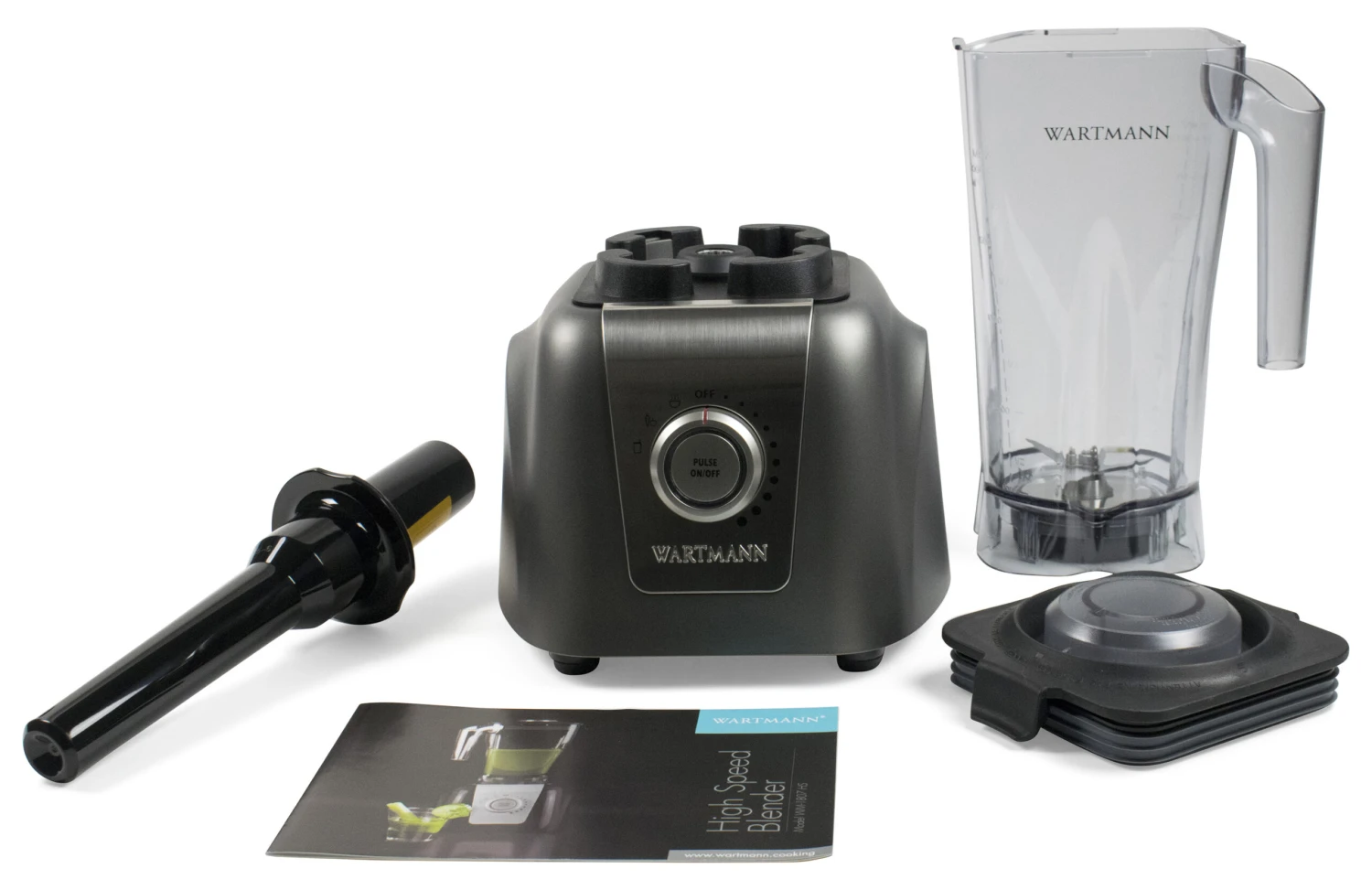 Wartmann Blender - 1250 W - Antraciet - 2 Liter 4 Wartmann Blender - 1250 W - Antraciet - 2 Liter - Afbeelding 2