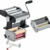 Blackwell Pastamachine Set (met 2 Opzetstukken) - Zwart 1 Blackwell Pastamachine Set (met 2 Opzetstukken) - Zwart -Keukengerei Korting Winkel BW Pastamachine zwart