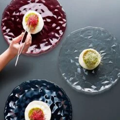 Bormioli Rocco Pizzabord / Onderbord Diamond - Transparant - ø 33 Cm - 6 Stuks -Keukengerei Korting Winkel Bormioli Onderbord Diamond Sfeer 2