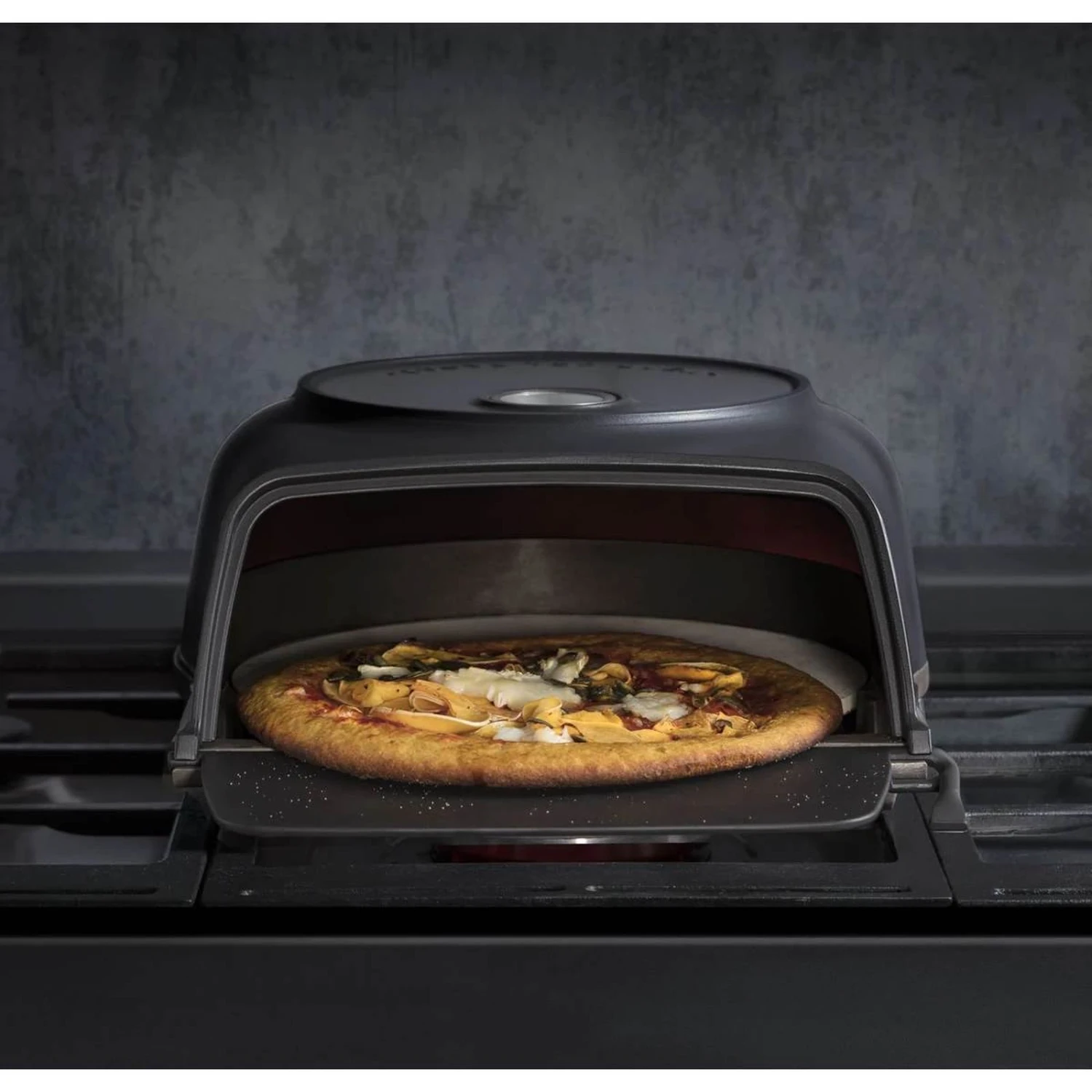 Fernus & Friends Pizza Oven - Voor Fornuis - Black Matted - Voor ø 26 Cm Pizza's 4 Fernus & Friends Pizza Oven - Voor Fornuis - Black Matted - Voor ø 26 Cm Pizza's - Afbeelding 2