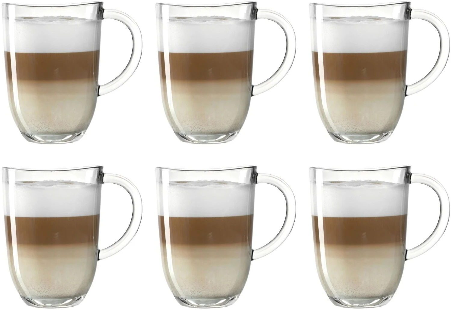 Leonardo Latte Macchiato Glazen Napoli 380 Ml - 6 Stuks 3 Leonardo Latte Macchiato Glazen Napoli 380 Ml - 6 Stuks
