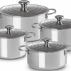 Le Creuset 4 Delige Pannenset Signature - RVS - Inductie - 4 Kookpannen - Inclusief Deksels -Keukengerei Korting Winkel LC 20200722 HL PS FS 96605400000000 001