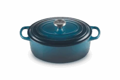 Le Creuset Braadpan Signature - Ovaal - Deap Teal - ø 29 Cm / 4.7 Liter -Keukengerei Korting Winkel LC 20210125 HL PS FS 21178296422430 002