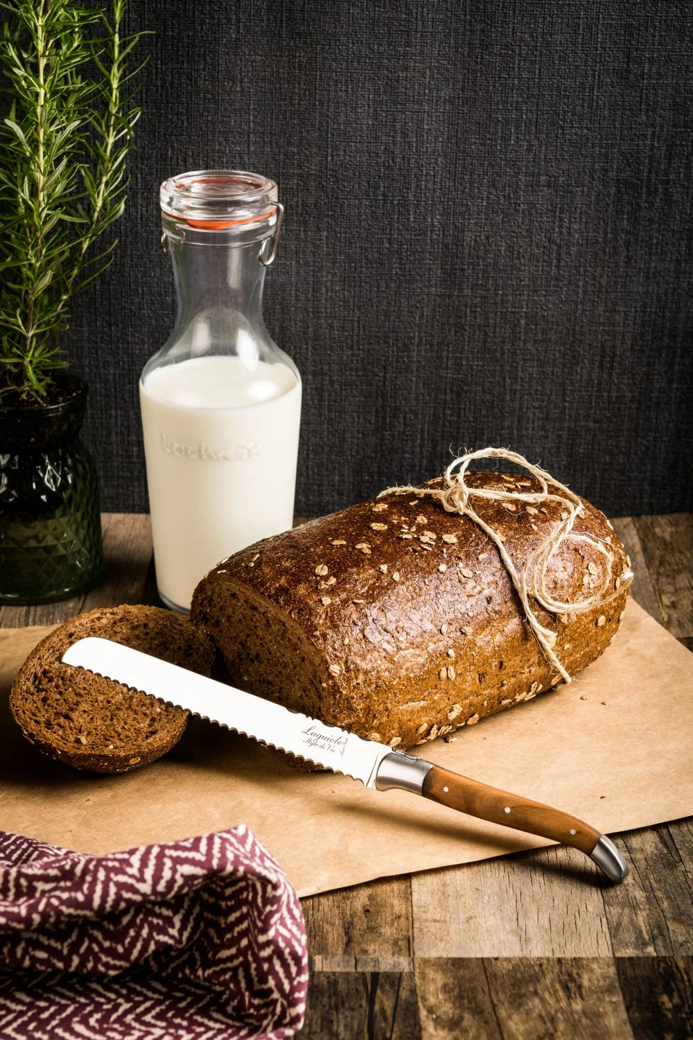 Laguiole Style De Vie Broodmes Olijfhout 4 Laguiole Style De Vie Broodmes Olijfhout - Afbeelding 2
