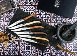 Laguiole Style De Vie Steakmessen Luxury Line 6 Stuks -Keukengerei Korting Winkel Luxury line steakmessen gemengd hout sf gr 3