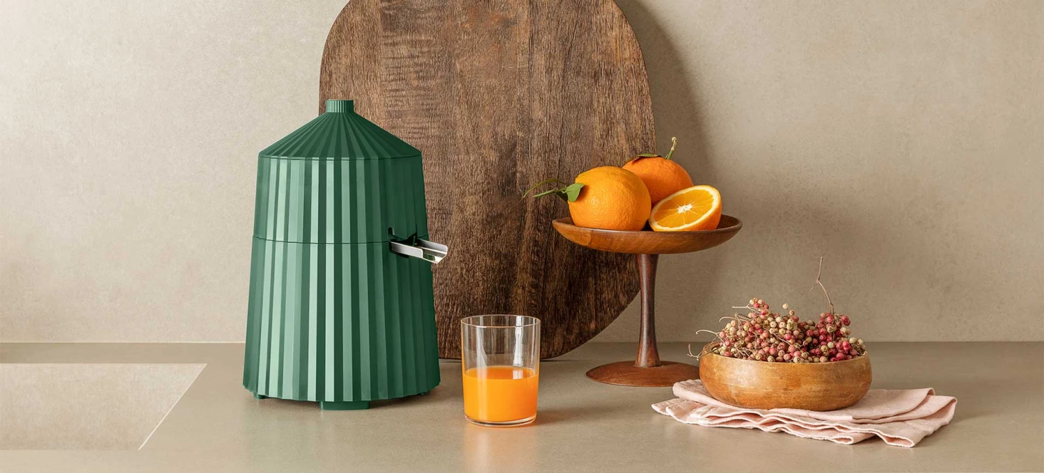 Alessi Citruspers Plissé - Elektrisch - Groen - Michele De Lucchi - MDL07 GR 4 Alessi Citruspers Plissé - Elektrisch - Groen - Michele De Lucchi - MDL07 GR - Afbeelding 2