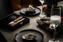 Laguiole Style De Vie Oestermessen Met Oesterhouder Luxury Line Olijfhout -Keukengerei Korting Winkel OesterOliveGift 2
