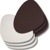 Jay Hill Onderzetters - Vegan Leer - Bruin / Wit- Organic - 13 X 11 Cm - 6 Stuks -Keukengerei Korting Winkel Ontwerp zonder titel 8 4